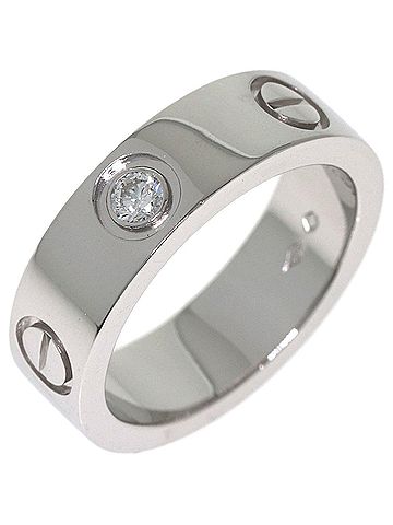 Cartier Cartier Love Ring 1P Diamond #49 Platinum PT950 Women's CARTIER (view 2)