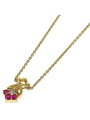Christian Dior Christian Dior Dior Ruby Diamond Necklace 18K Yellow Gold Women's (view 1)