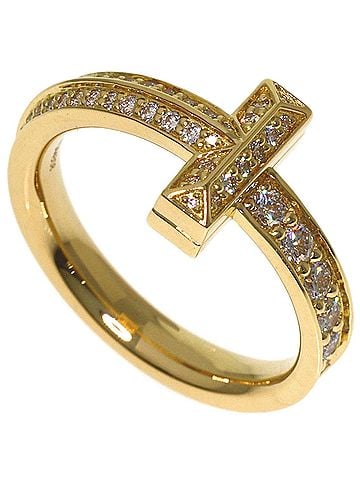 Tiffany & Co. Tiffany &amp; Co. T One Diamond Ring, 18K Yellow Gold, Women's. (view 1)