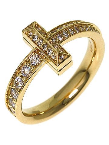 Tiffany & Co. Tiffany &amp; Co. T One Diamond Ring, 18K Yellow Gold, Women's. (view 2)