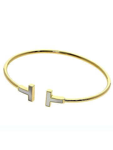 Tiffany & Co. Tiffany &amp; Co. T Wire Shell Bracelet, 18K Yellow Gold, Women's. (view 1)