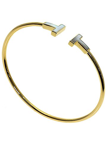 Tiffany & Co. Tiffany &amp; Co. T Wire Shell Bracelet, 18K Yellow Gold, Women's. (view 2)