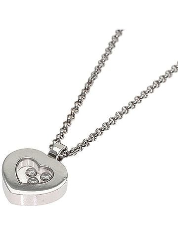 Chopard Chopard Happy Diamonds Heart Necklace 18K White Gold Women's (view 1)
