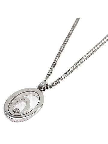 Chopard Chopard Happy Spirit Diamond Necklace 18K White Gold Women's (view 1)