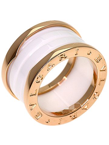 Bvlgari BVLGARI B-zero1 4-band White Ceramic Ring #49 18K Pink Gold Women's (view 2)