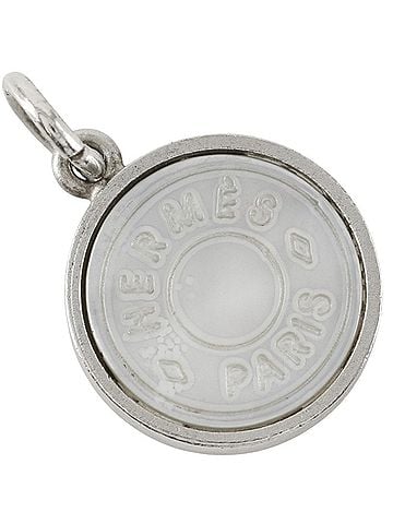 Hermès Hermes HERMES Sellier Pendant Top, Metal x Shell, Silver, Approx. 4.5g, Women's. (view 1)
