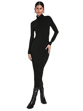Lulus Turtleneck Ribbed Midi Sweater Dress Casual Dress (view 1)
