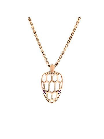 Bvlgari Serpenti Seduttori Pendant Necklace 18K Rose Gold with Amethyst (view 1)