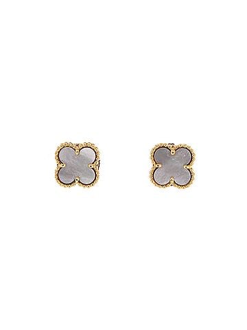 Van Cleef & Arpels Sweet Alhambra Stud Earrings 18K Yellow Gold and Mother of Pearl (view 1)