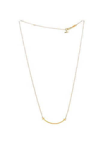 Tiffany & Co. T Smile Pendant Necklace 18K Rose Gold Small (view 2)