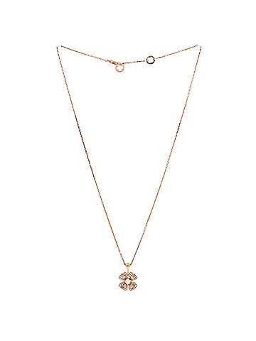 Bvlgari Fiorever Pendant Necklace 18K Rose Gold with Diamonds (view 2)
