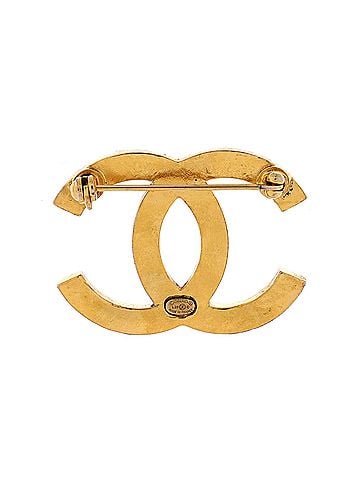 Chanel CC Brooch Textured Metal (view 2)