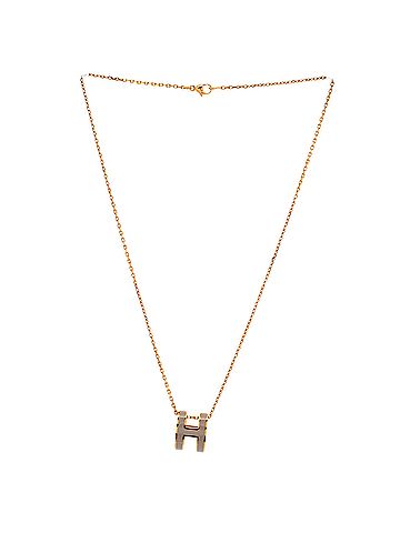 Hermès Pop H Pendant Chain Necklace Metal and Enamel Mini (view 2)