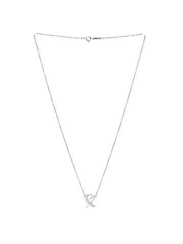 Tiffany & Co. Paloma Picasso Loving Heart Pendant Necklace 18K White Gold with Diamonds (view 2)