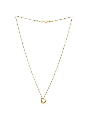 Tiffany & Co. Elsa Peretti Open Heart Pendant Necklace 18K Yellow Gold 11mm (view 2)