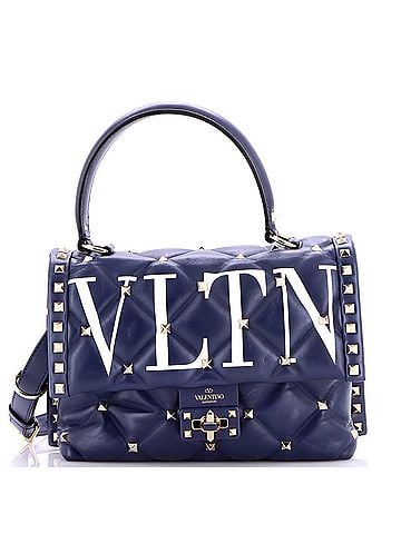 Valentino Garavani VLTN Candystud Top Handle Bag Printed Leather Medium (view 1)
