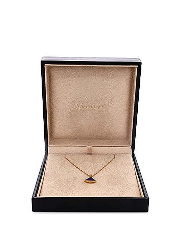Bvlgari Divas' Dream Pendant Necklace 18K Rose Gold with Lapis Lazuli and Diamond Small (view 2)