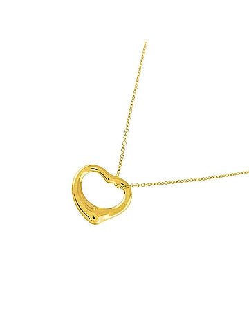 Tiffany & Co. Tiffany &amp; Co. Heart Necklace, 15.5mm wide, 40cm length, 18K Yellow Gold (750) Open Necklace (view 1)