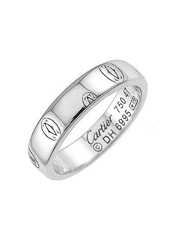 Cartier Cartier Happy Birthday Ring SM #47 18K WG White Gold 750 Logo (view 1)