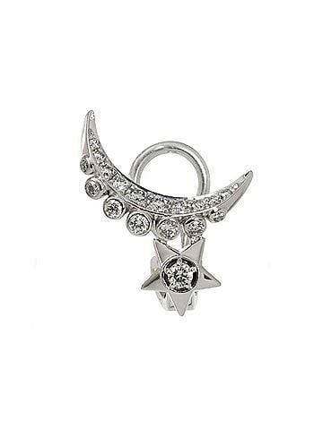 Chanel Chanel Comet Diamond Earring, 18K White Gold (750), Star Design, Single Earring (Pierced). (view 1)