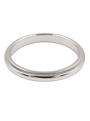 Tiffany & Co. Tiffany &amp; Co. Milgrain Ring, Platinum 950, Men's/Women's, Silver Tone (view 2)
