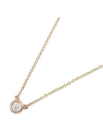 Tiffany & Co. Tiffany &amp; Co. By the Yard Diamond Necklace, 18K Pink Gold (PG), Diamond, Women's, Tone, Clear Tone (view 1)