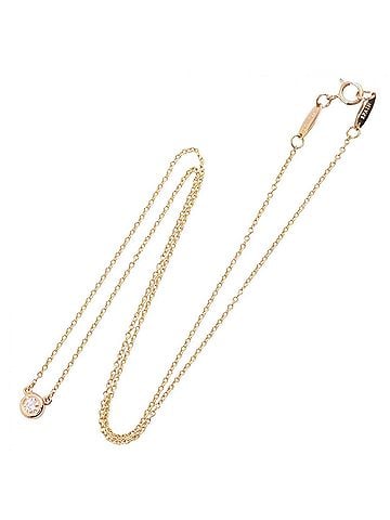 Tiffany & Co. Tiffany &amp; Co. By the Yard Diamond Necklace, 18K Pink Gold (PG), Diamond, Women's, Tone, Clear Tone (view 2)