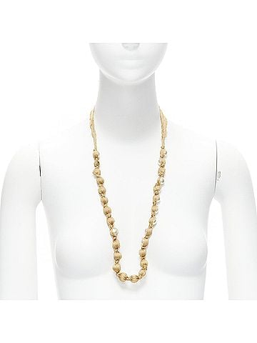 Lanvin Lanvin Gold Silk Ribbon Necklace (view 1)