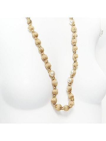 Lanvin Lanvin Gold Silk Ribbon Necklace (view 2)