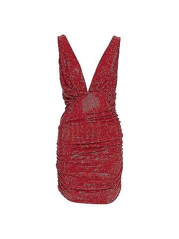 Alexandre Vauthier Alexandre Vauthier Crystal Plunge Mini Dress (view 1)