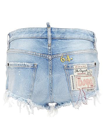 Dsquared2 Dsquared2 Distressed Denim Booty Shorts (view 1)