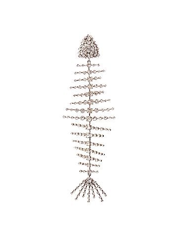 Saint Laurent Saint Laurent Crystal Fish Bone Earrings (view 1)