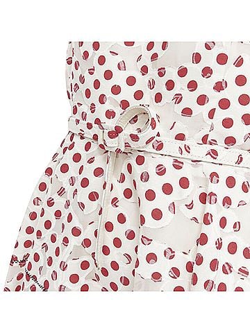 Oscar De La Renta Oscar De La Renta Polkadot Floral Devore Dress (view 2)