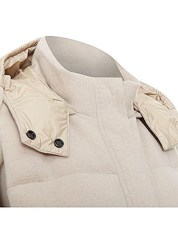 Brunello Cucinelli Brunello Cucinelli Cashmere Beige Puffer Vest (view 2)