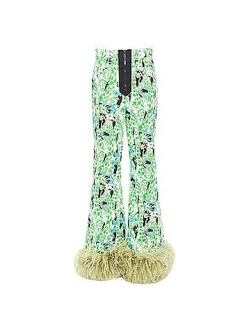 Miu Miu Miu Miu 2018 Giraffe Print Feather Pants (view 1)