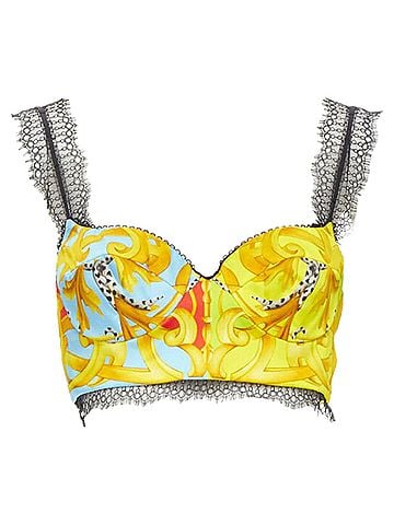 Versace Versace Barocco Acanthus Pop Lace Bustier Top (view 1)