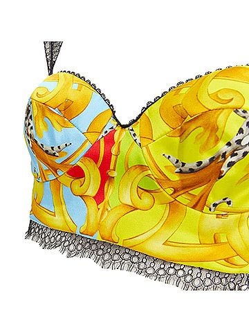 Versace Versace Barocco Acanthus Pop Lace Bustier Top (view 2)