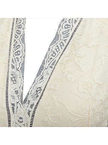 Alexander McQueen Alexander McQueen 2019 Bridal White Floral Lace Peplum Gown (view 2)