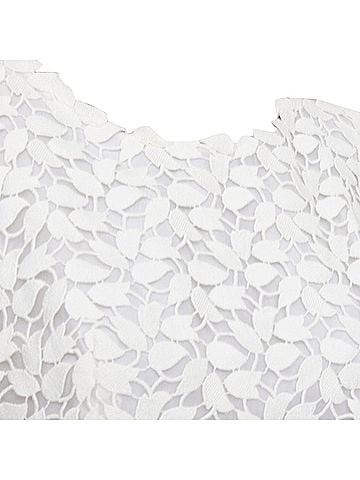 Oscar De La Renta Oscar De La Renta Guipure Leaf Lace Dress (view 2)