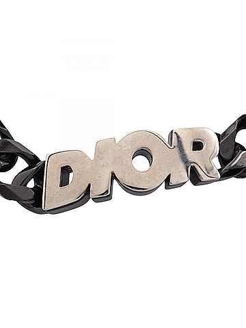 Christian Dior Christian Dior Dior ITALIC Bracelet, Metal Accessory, Men's, Black (view 2)