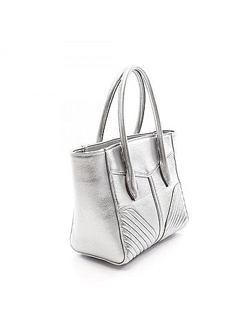 Miu Miu Miu Miu Miu NAPPA BIKER 2WAY Handbag, Leather, Women's, Silver (view 2)
