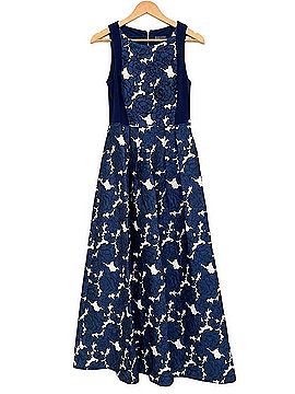 Adrianna Papell Halter Floral Jacq Ball Gown Cocktail Dress (view 1)