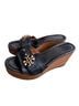 Tory Burch 100% Leather Black Wedges Size 6 - photo 1