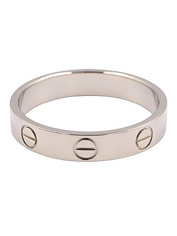 Cartier Cartier Mini Love Ring, 18K White Gold (18KWG), Women's, Silver Tone (view 2)