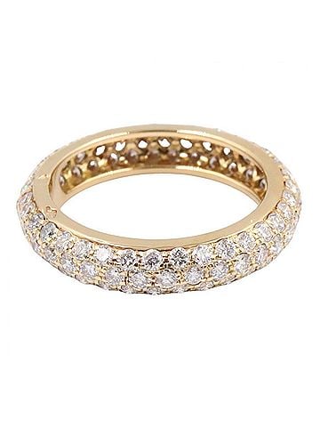 Cartier Cartier Pave Diamond Ring, 18K Yellow Gold, Diamond, Women's, Gold Tone, Clear Tone (view 2)