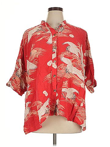Citron Citron 3/4 Sleeve Silk Top (view 1)