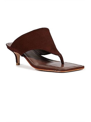 Schutz Women's Mid Stiletto Mule in Root Brown (view 1)