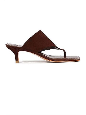 Schutz Women's Mid Stiletto Mule in Root Brown (view 2)