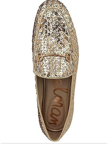 Sam Edelman Women's Loraine Sequined Loafer in Gold (view 2)