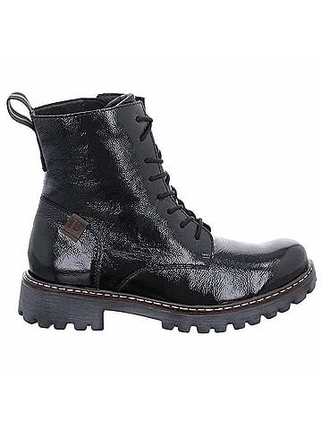 Josef Seibel Women's Marta 02 Combat Boot in Black Patent (view 1)
